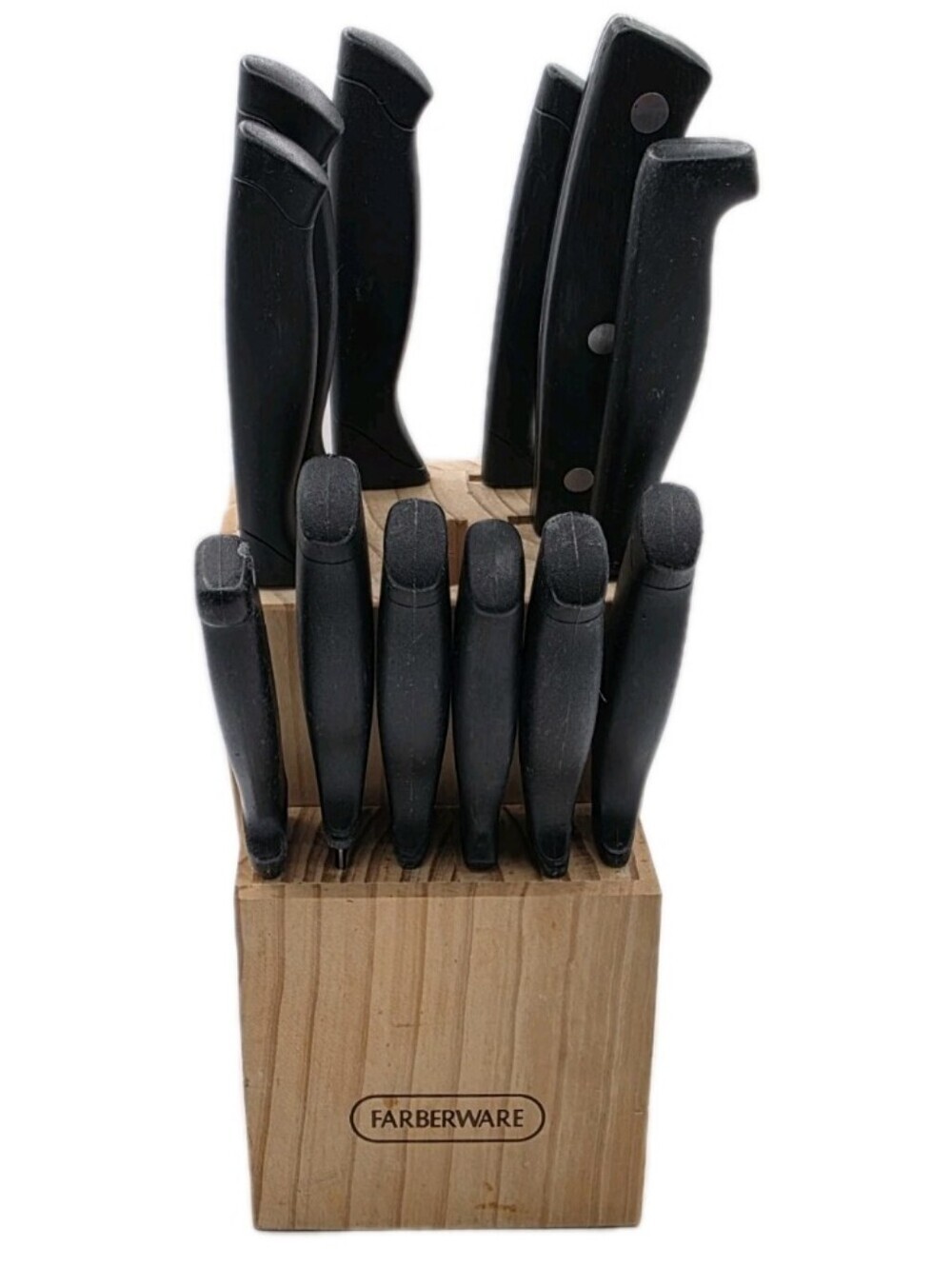 12 Piece Knife Set Wood Block Knives Stainless Steel Chicago Cutlery Kitchen